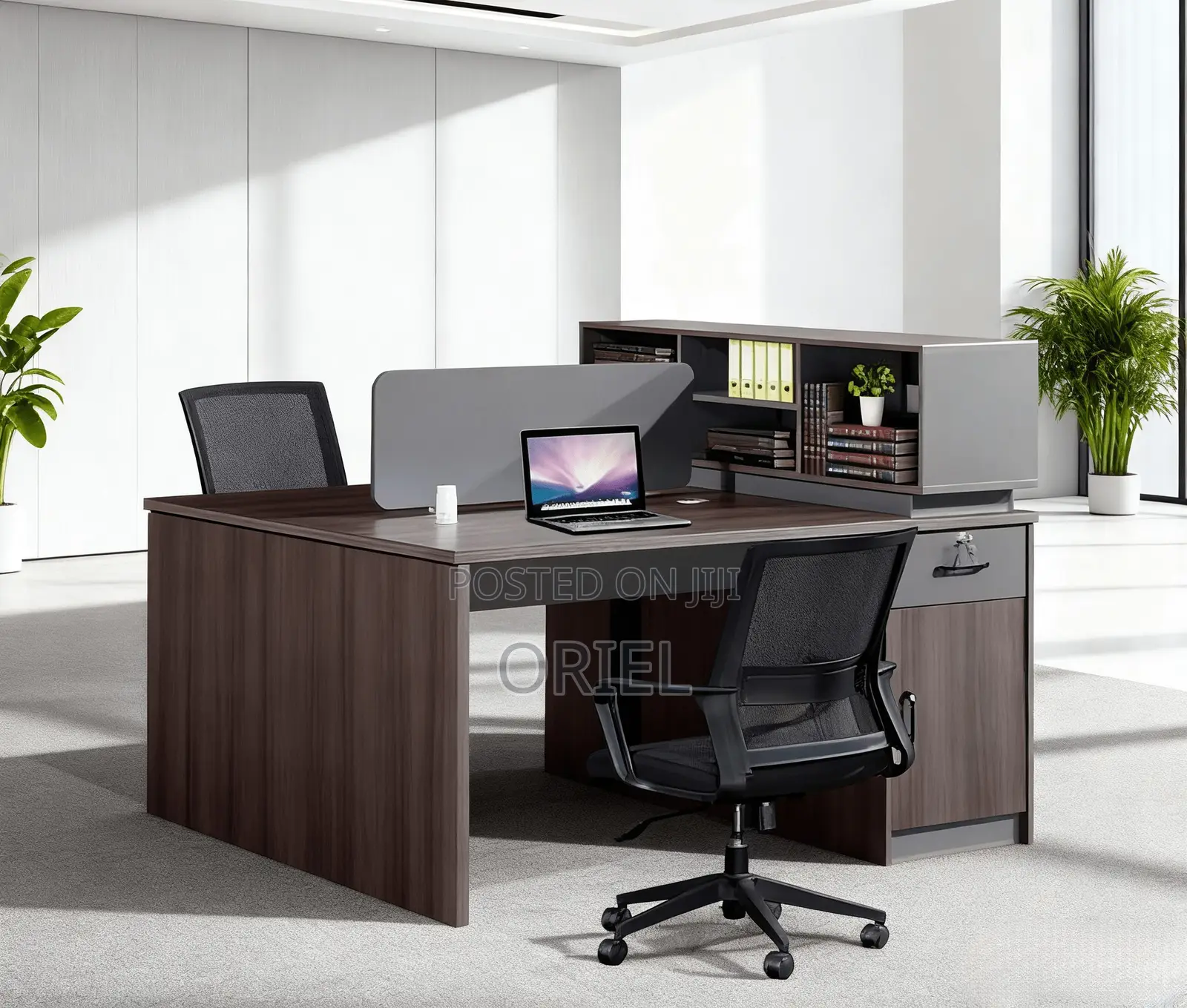 Office Workstations : Contemporary Two Person Office Workstation
