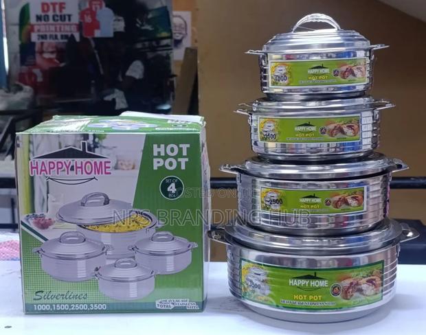 4pcs Happy Home Stainless Steel Hotpots Anm - main view