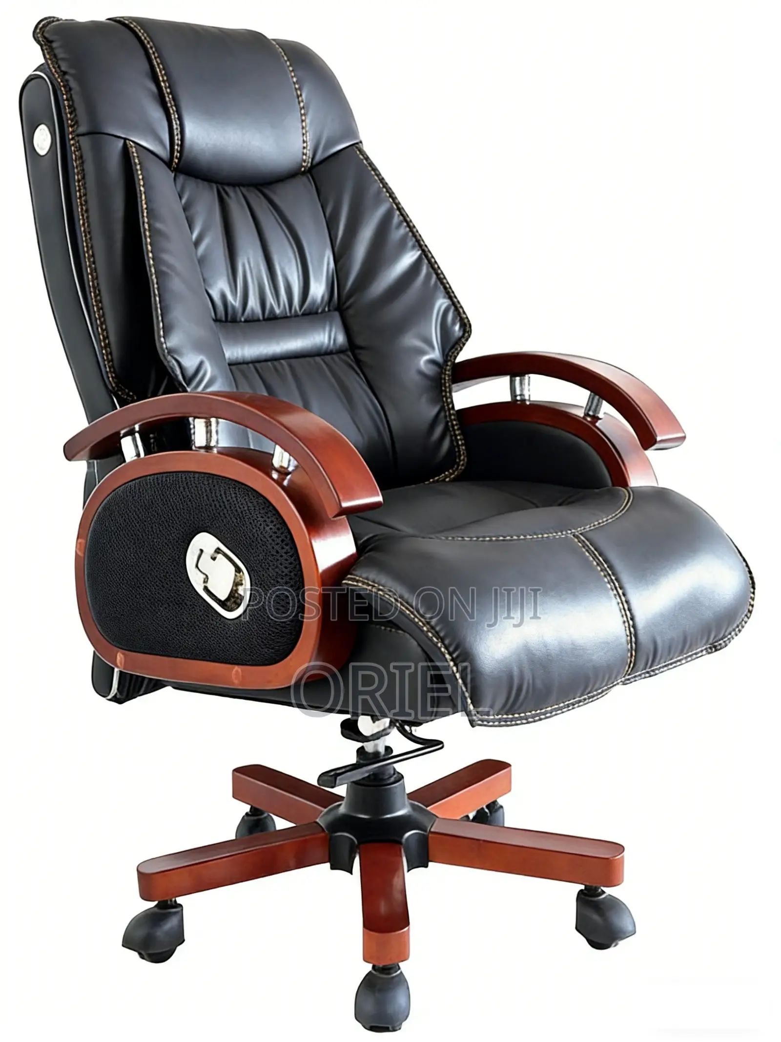 Office Chairs : High Back Leather Office Chair With Armrests