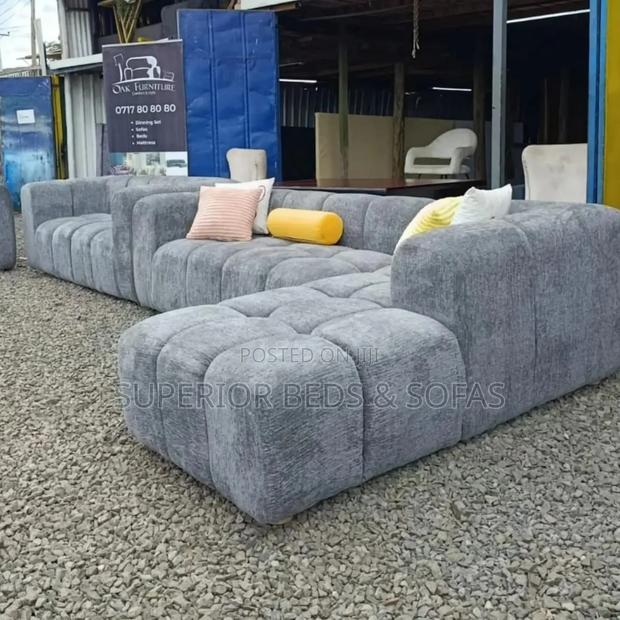 Grey Bubbles Sofa. (5 Seater)