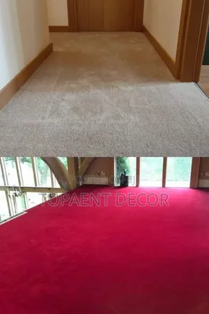 Vip Red and Beige Smooth Surface,Soft on Foot,Wall to Wall Carpets