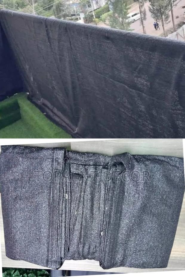 Black Translucent Foldable Balcony Privacy Shield