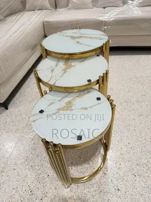 3 in 1 Executive Pure Marble Table