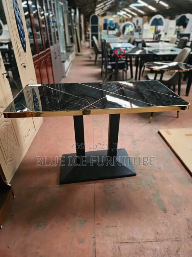 Imported Dining Table With Marble Top - main view
