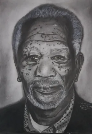 My A4-Size Art on Morgan Freeman.