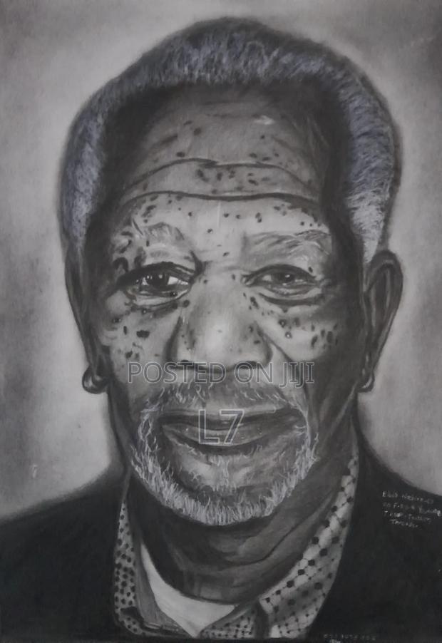 My A4-Size Art on Morgan Freeman. - main view