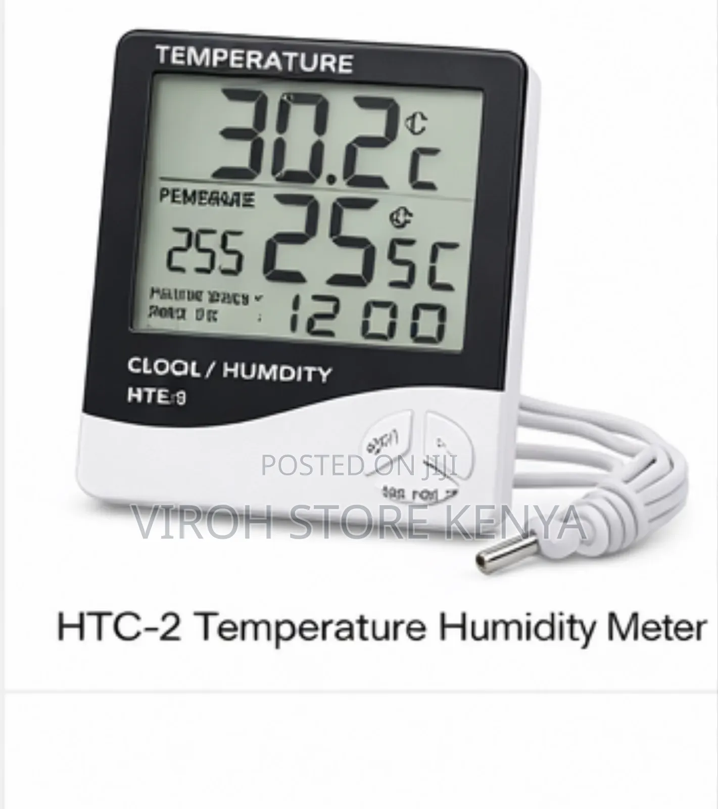 HTC 2 Temperature Humidity Clock Meter