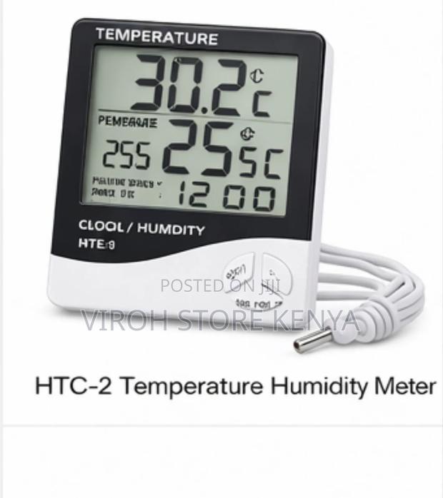 HTC 2 Temperature Humidity Clock Meter