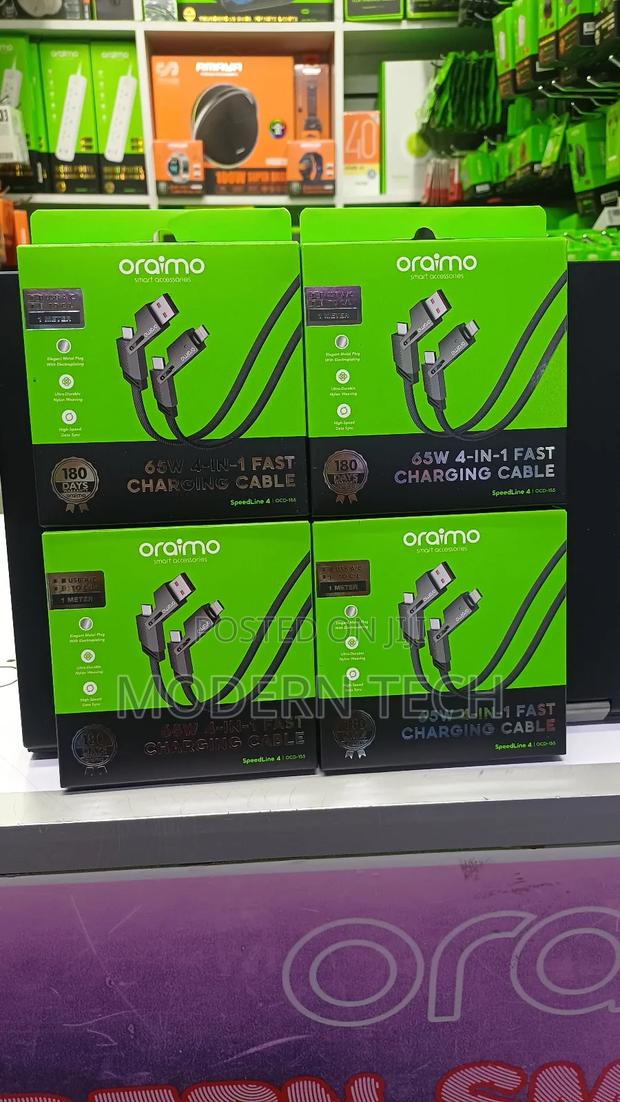 Oraimo Speedline 4 65w 4-in-C Fast Charging Cable - main view