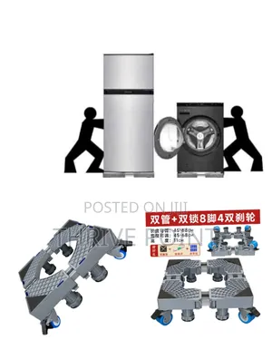 Heavy-Duty Double Tube Fridge/Washing Machine Stand