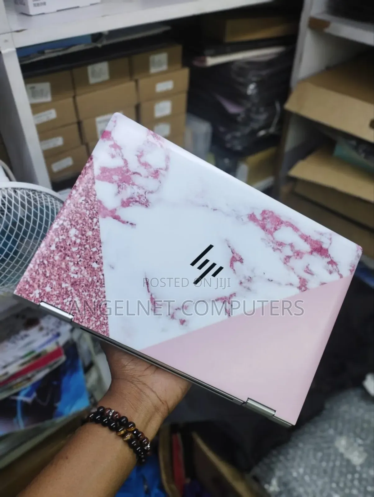 Pink White Laptop Skin