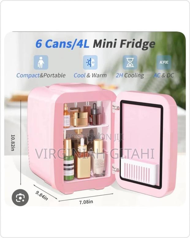 *4l Portable Beauty Car Fridge With Mirror and Duo Power Option