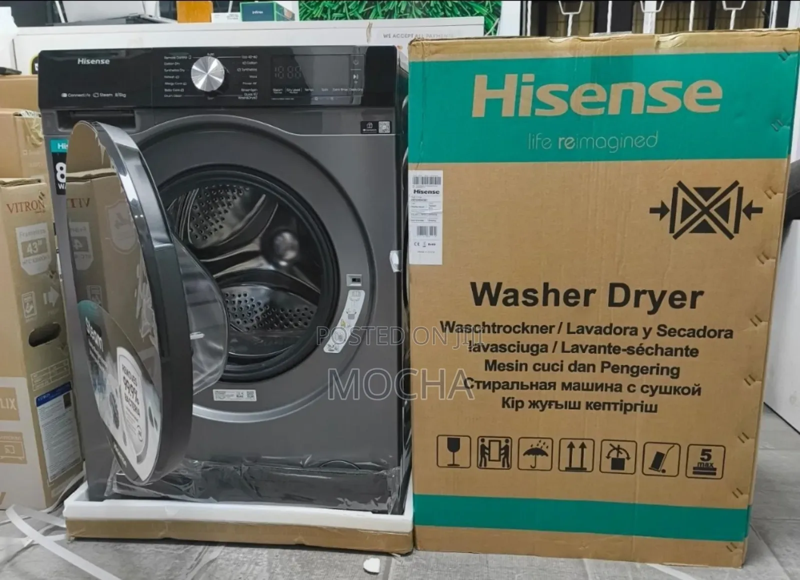 Washing Machine 8kg Wash and 5kg Dry Front Load Wd3q8043bt