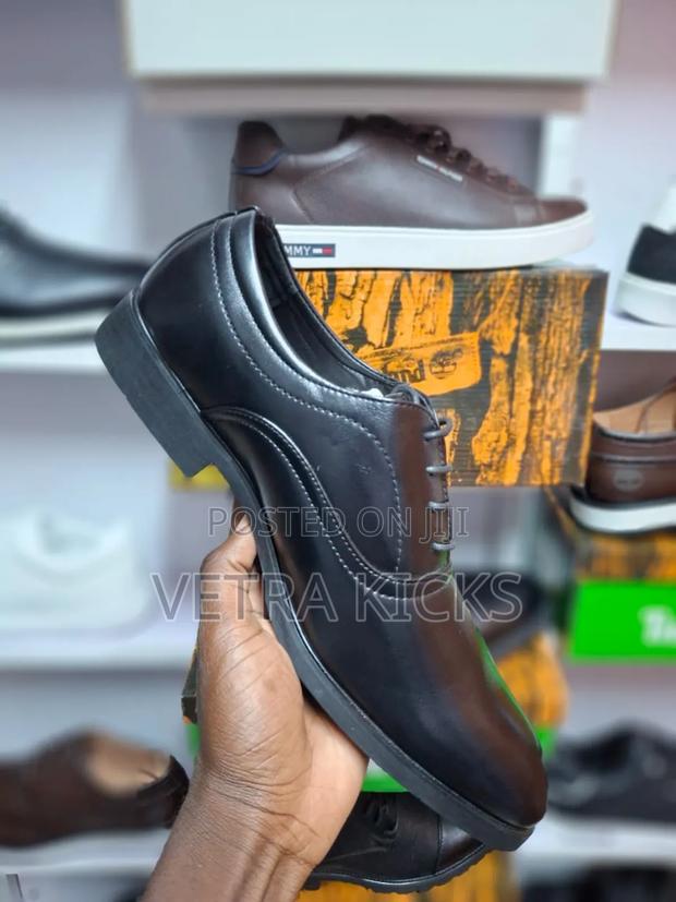 Men Official Leather Shoes Low Cut Black - thumbnail 2