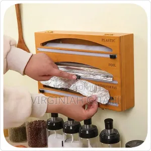 Wooden 3 Layers Aluminum Foil Wrap Dispenser