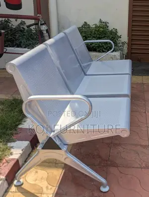 Office Bench : 3-Seater Metal Waiting Bench