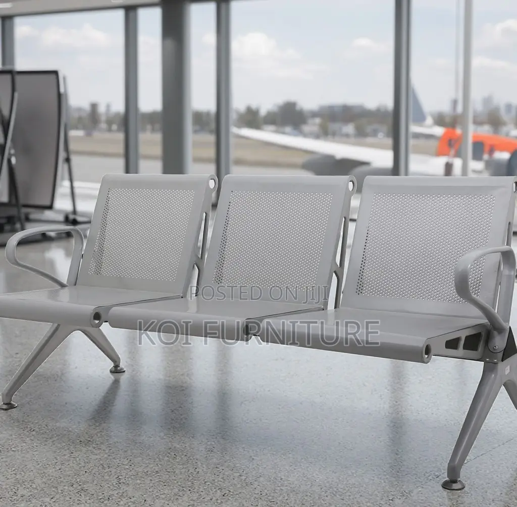Office Bench : 3-Seater Metal Waiting Bench