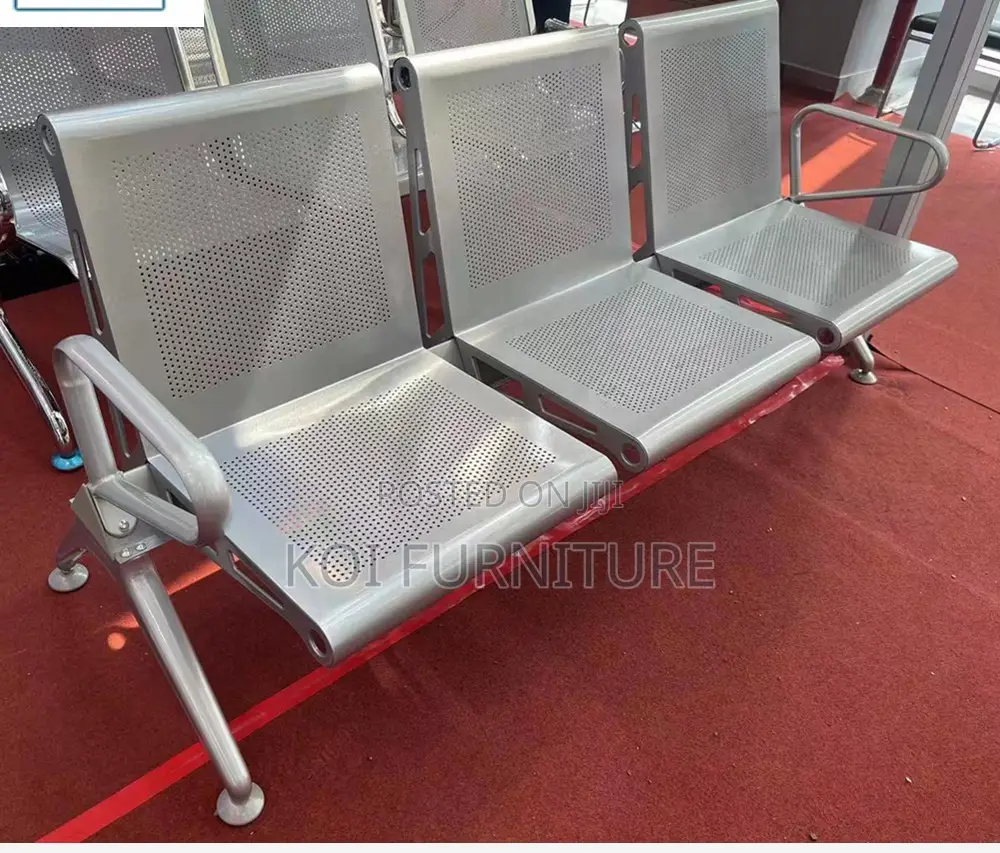 Office Bench : 3-Seater Metal Waiting Bench