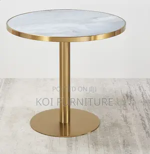 Coffee Table: Round Gold Coffee Table