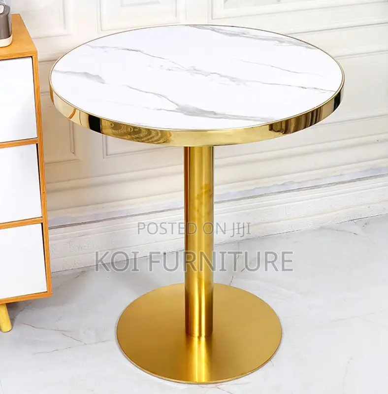 Coffee Table: Round Gold Coffee Table