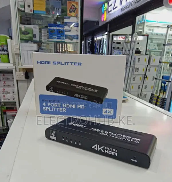 Premium 4port Hdmi Splitter - Smooth Video Sharing , No Lag
