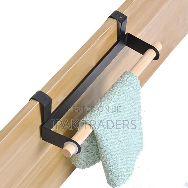 *Kitchen Towel Rack*
Material: Iron With a Wooden Bar