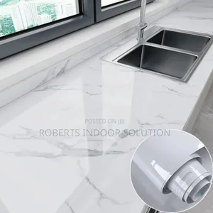 Self Adhesive White Marble Wallpaper