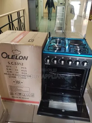 Olelon 50×55 3 Gas + 1 Electric Standing Cooker With Oven Grill