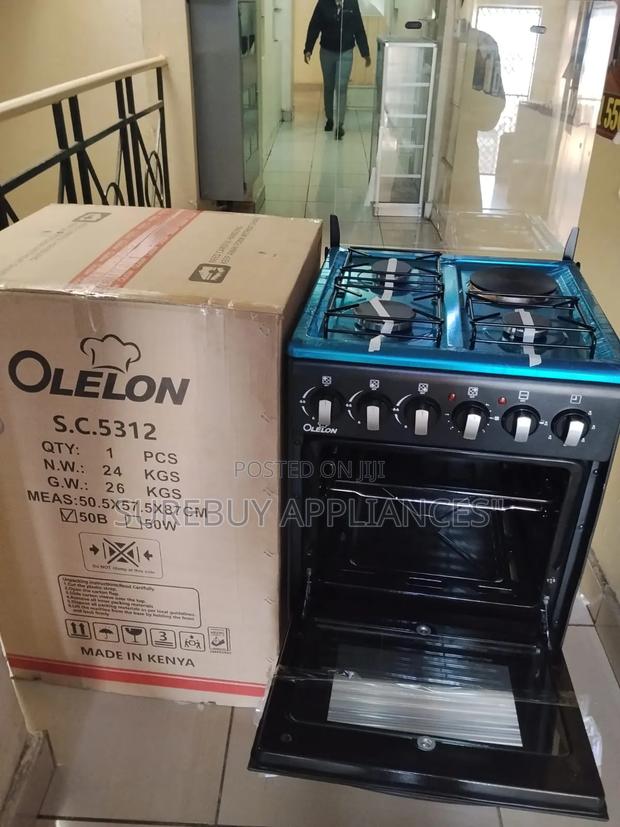 Olelon 50×55 3 Gas + 1 Electric Standing Cooker With Oven Grill
