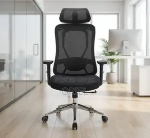 Office Chair : Adjustable Height Office Ergonomic High-Back Chair
