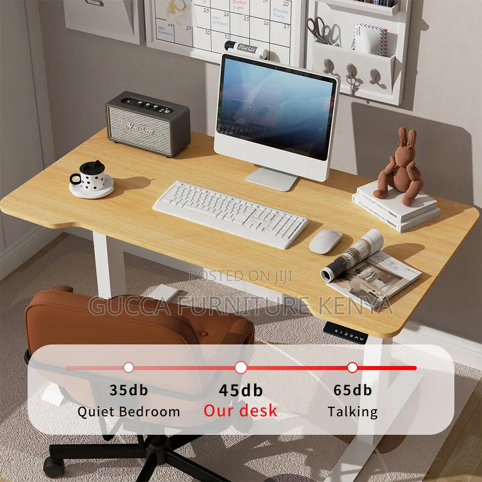 White Electric Motorized Sit Stand Gaming Desk