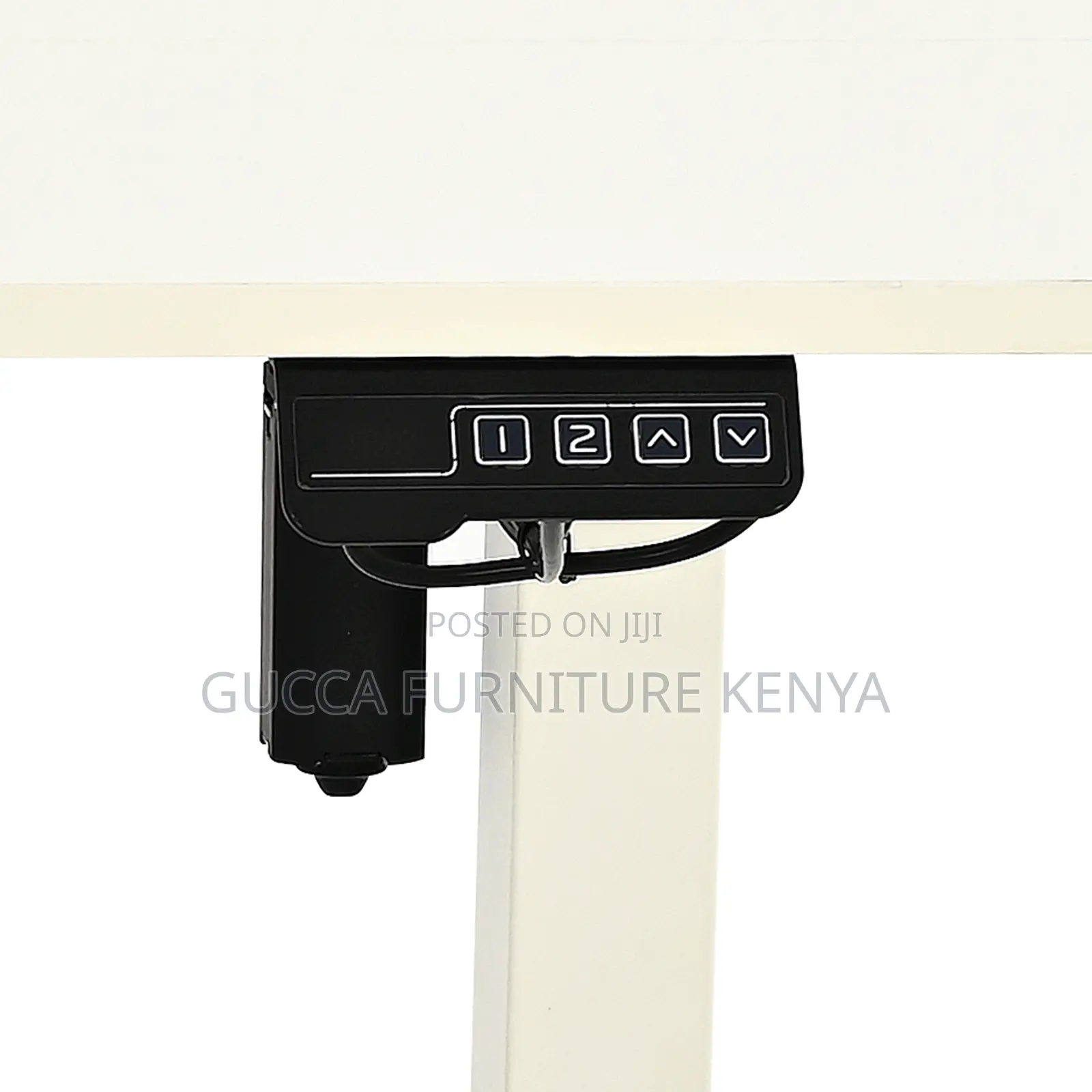 White Electric Motorized Sit Stand Gaming Desk