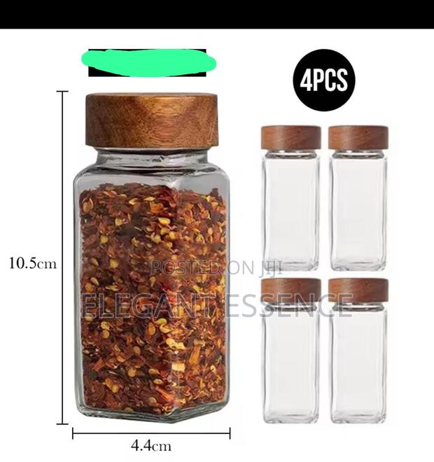 Spices Bottles Comes as a Set of 4 PCS With Free Labels and Stickers