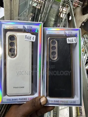 Leather Samsung Fold 4 Case With Front Protector