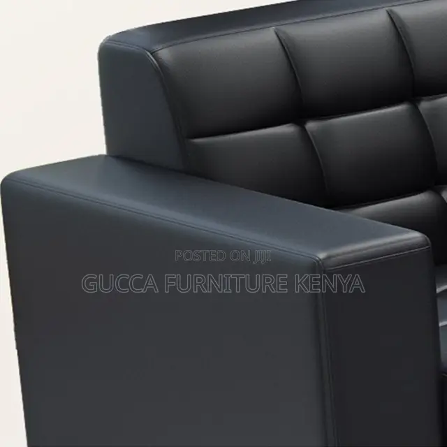 Leather Executive 5-Seater Visitor's Office Sofa