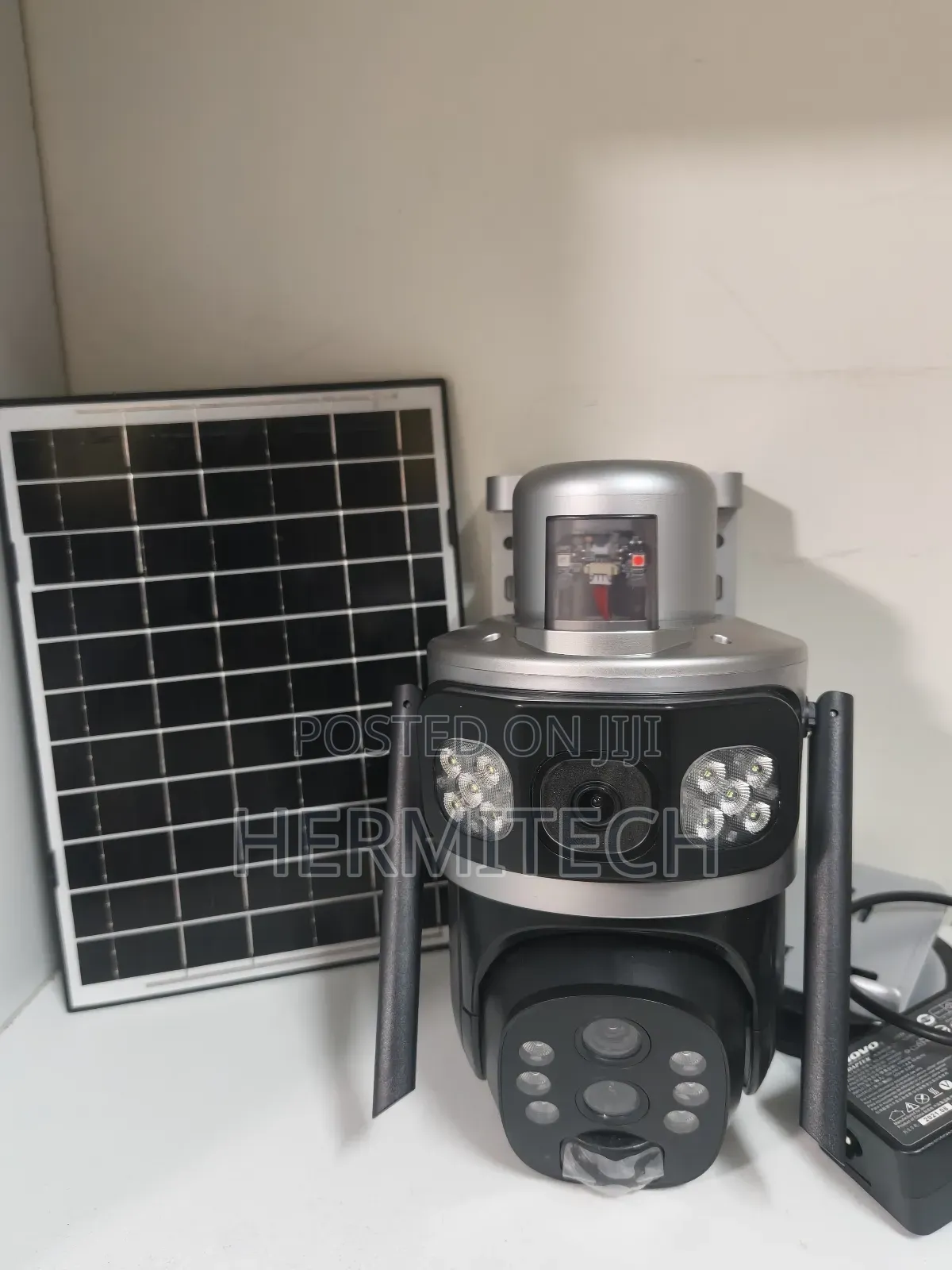 Dual Lens 4g Solar Eco Friendly Energy Power Alarm System Siren