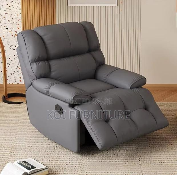 Office Sofa : Gray Single Sofa Recliner With Footrest - thumbnail 8