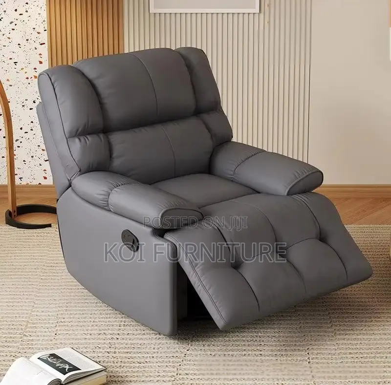 Office Sofa : Gray Single Sofa Recliner With Footrest