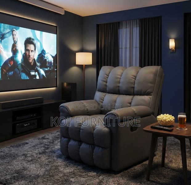 Office Sofa : Gray Single Sofa Recliner With Footrest - thumbnail 10