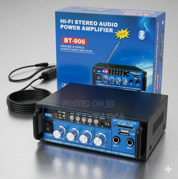 Bluetooth Amplifier 400w Fm/Usb/Sd 2 Mic Inputs
Bt-906.