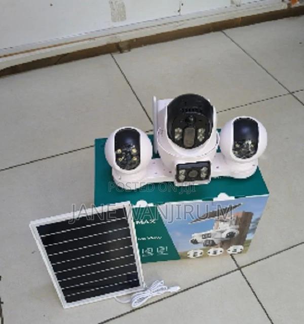 New PTZ V380 Triple Lens Solar Camera