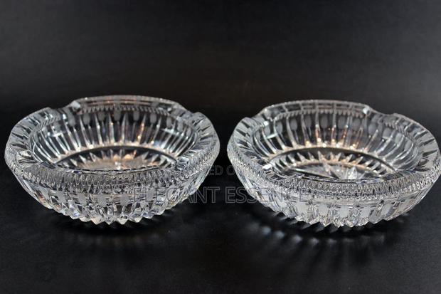 2pcs Glass Round Ash Tray