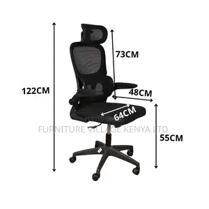 Office Chair;Black Swivel Office Chair With Neck Rest