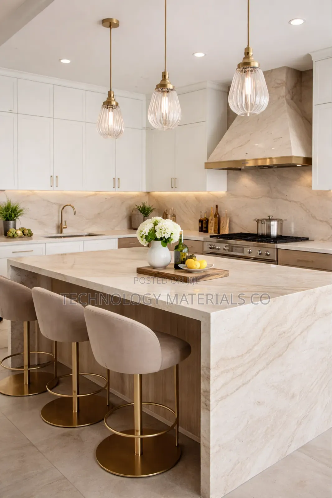 Luxury Taj Mahal Quartz Slab–Perfect for Modern Kitchens Countertops
