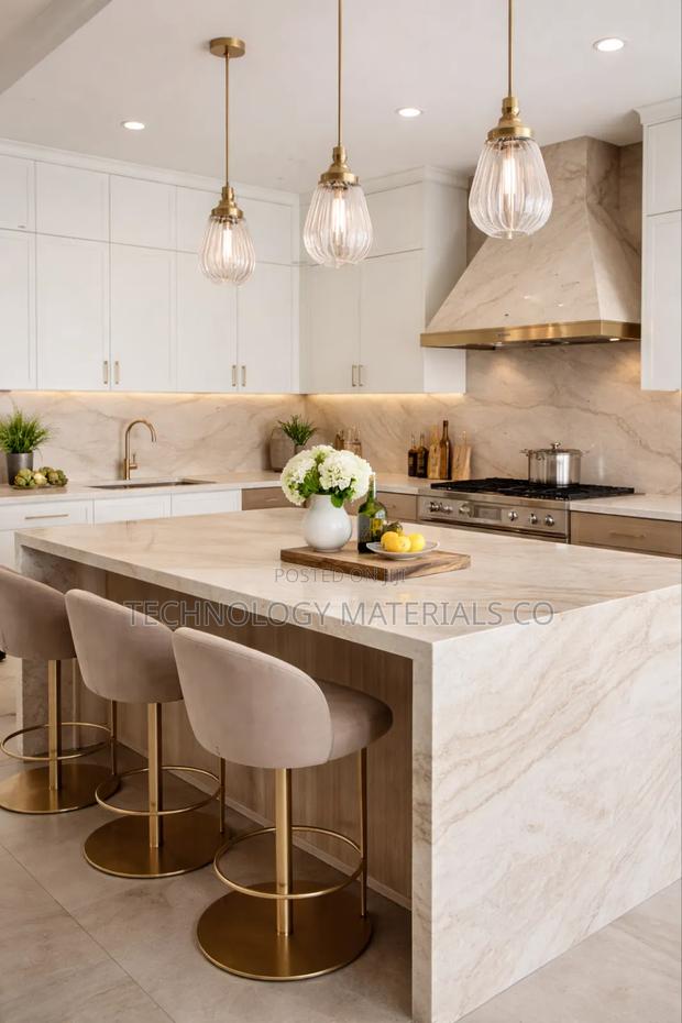 Luxury Taj Mahal Quartz Slab–Perfect for Modern Kitchens Countertops