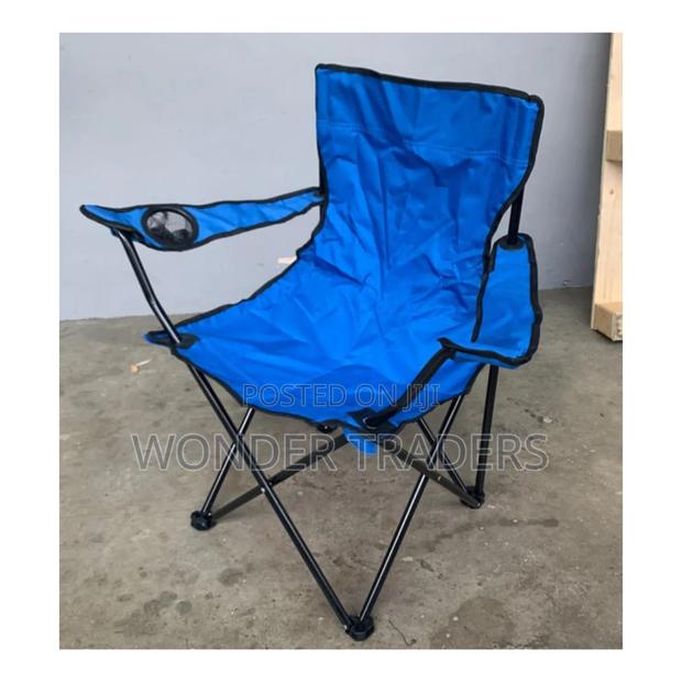 Folding Camping Chair With Armrests Cup Holder (80kg) - thumbnail 2