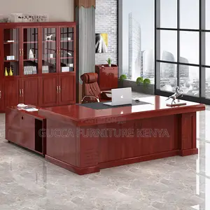 180cm Corporate Mahogany L-Shaped Desk