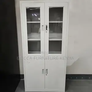 Four-Door Filing Cabinet With Glass Doors