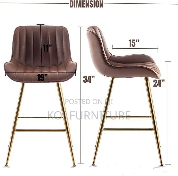 Barstools; Non Adjustable Elegance Touch Home Counter Barstool - thumbnail 3