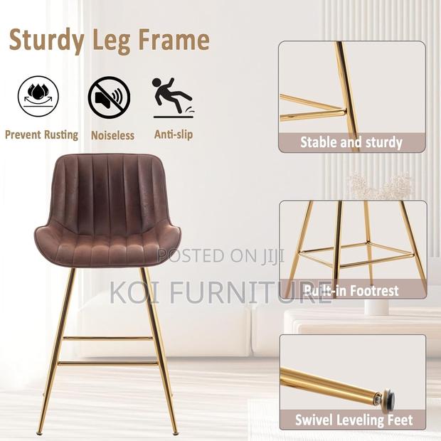 Barstools; Non Adjustable Elegance Touch Home Counter Barstool - thumbnail 8